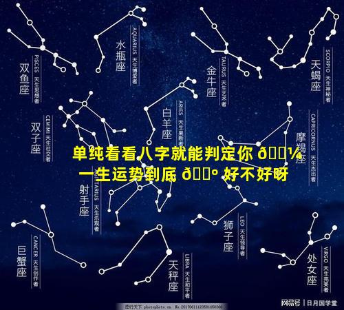 单纯看看八字就能判定你 🌼 一生运势到底 🌺 好不好呀